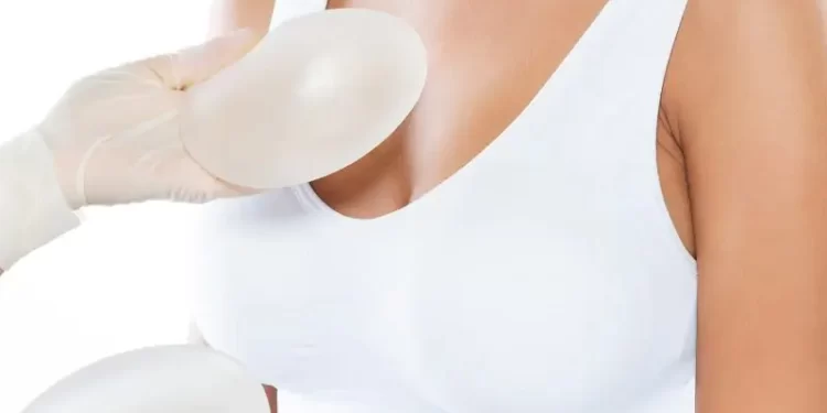 Teardrop breast augmentation surgery