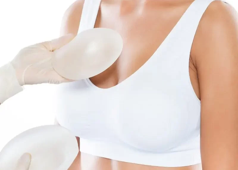 Teardrop breast augmentation surgery